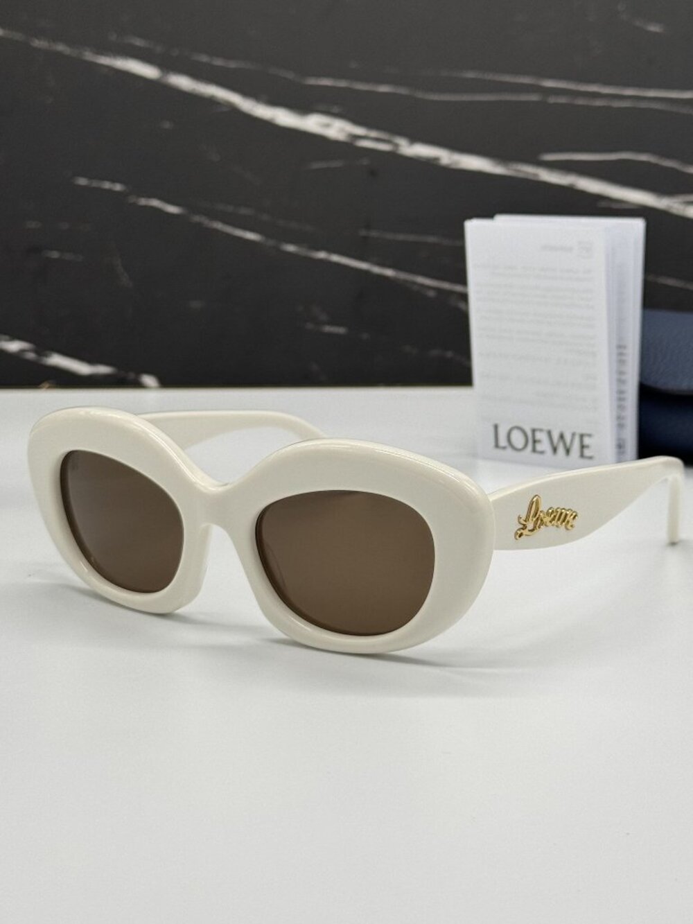 NEW LOEWE LW40153I 25E SUNGLASSES WHITE WOMEN EYEWEAR LOEWE